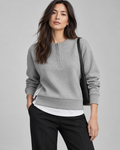 Sudadera cuello botones