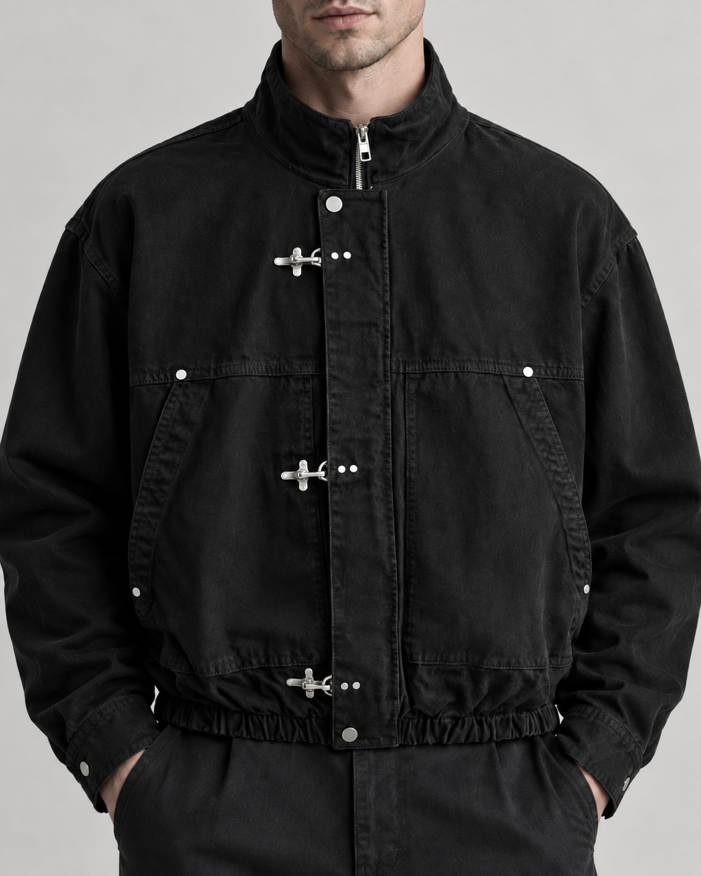 Chaqueta vaquera corchetes