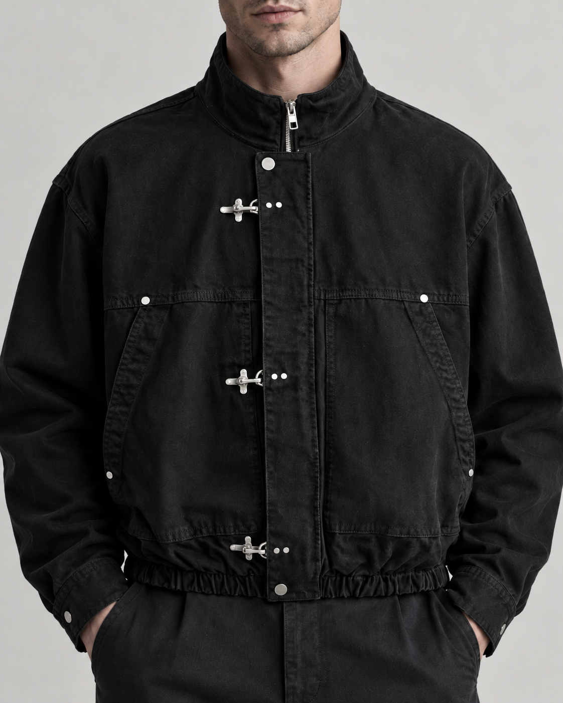 Chaqueta vaquera corchetes