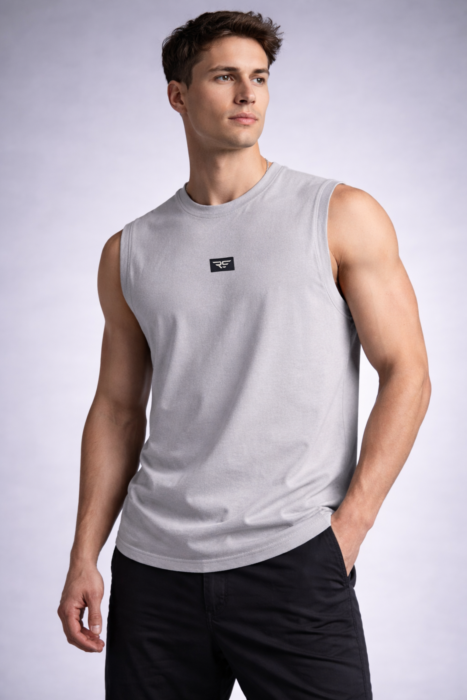 Camiseta Sin Mangas – Algodón Orgánico 185gsm