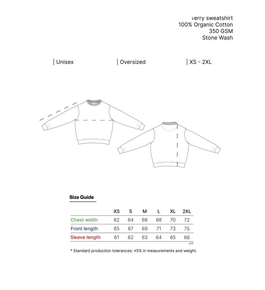 Sudadera RS Oversized Washed – 350G orgánico