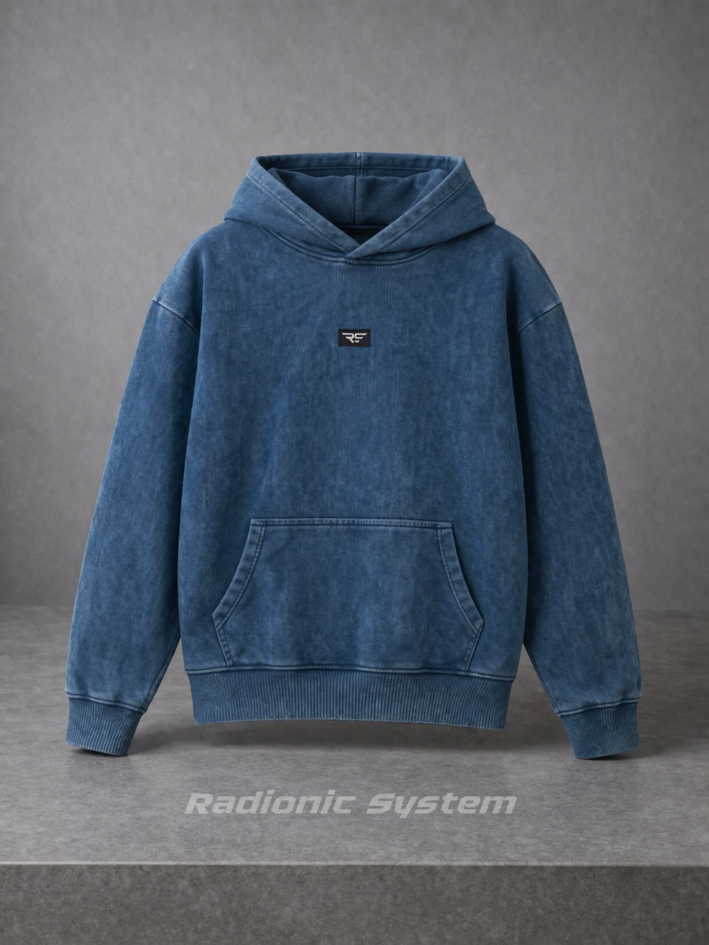 Hoodie RS Hard Rock – Felpa italiana oversized 350GSM lavado a la piedra