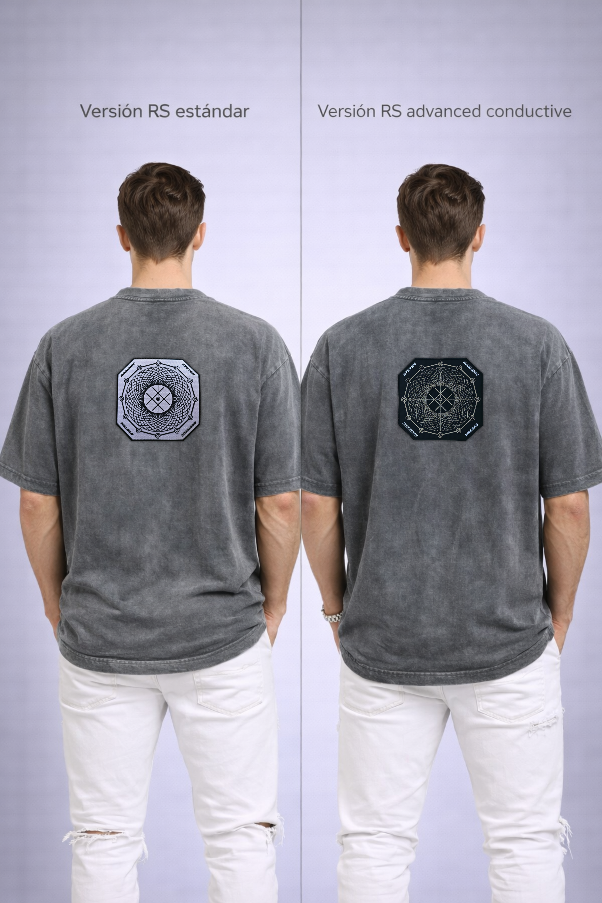 Camiseta RS lavado piedra – Corte oversize unisex orgánico.