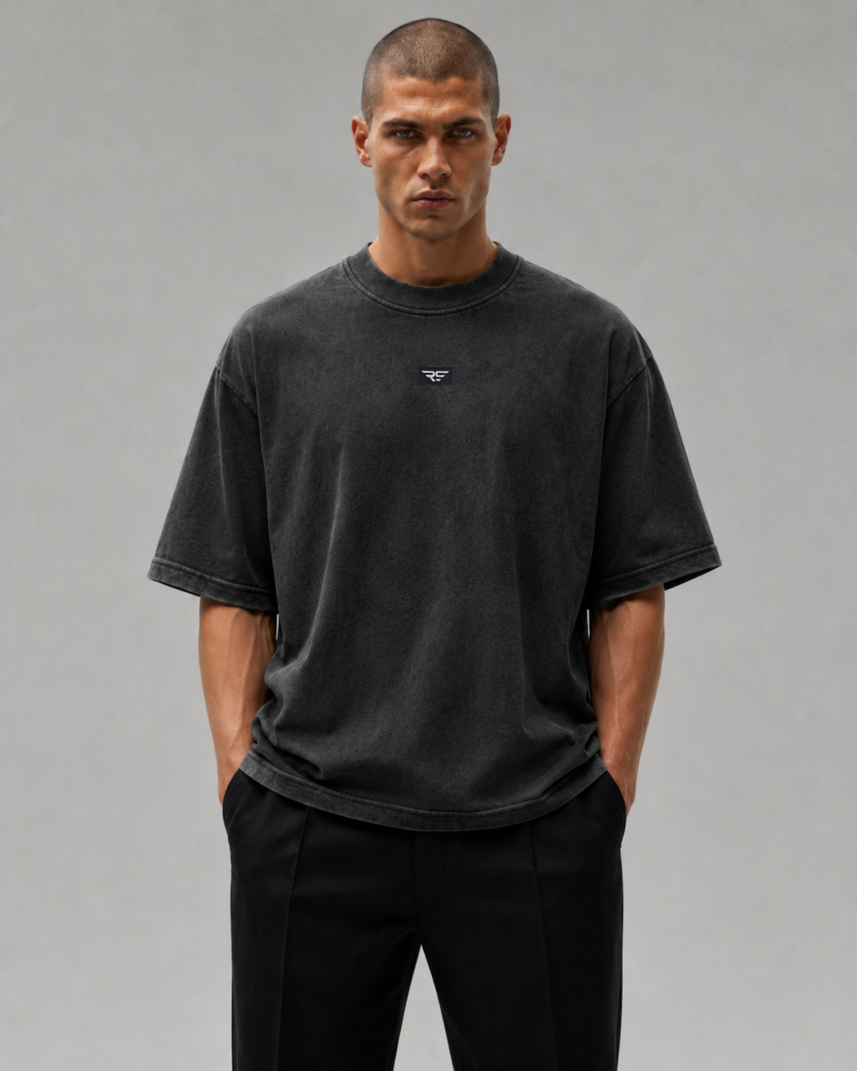 Camiseta oversize RS - Lavado piedra