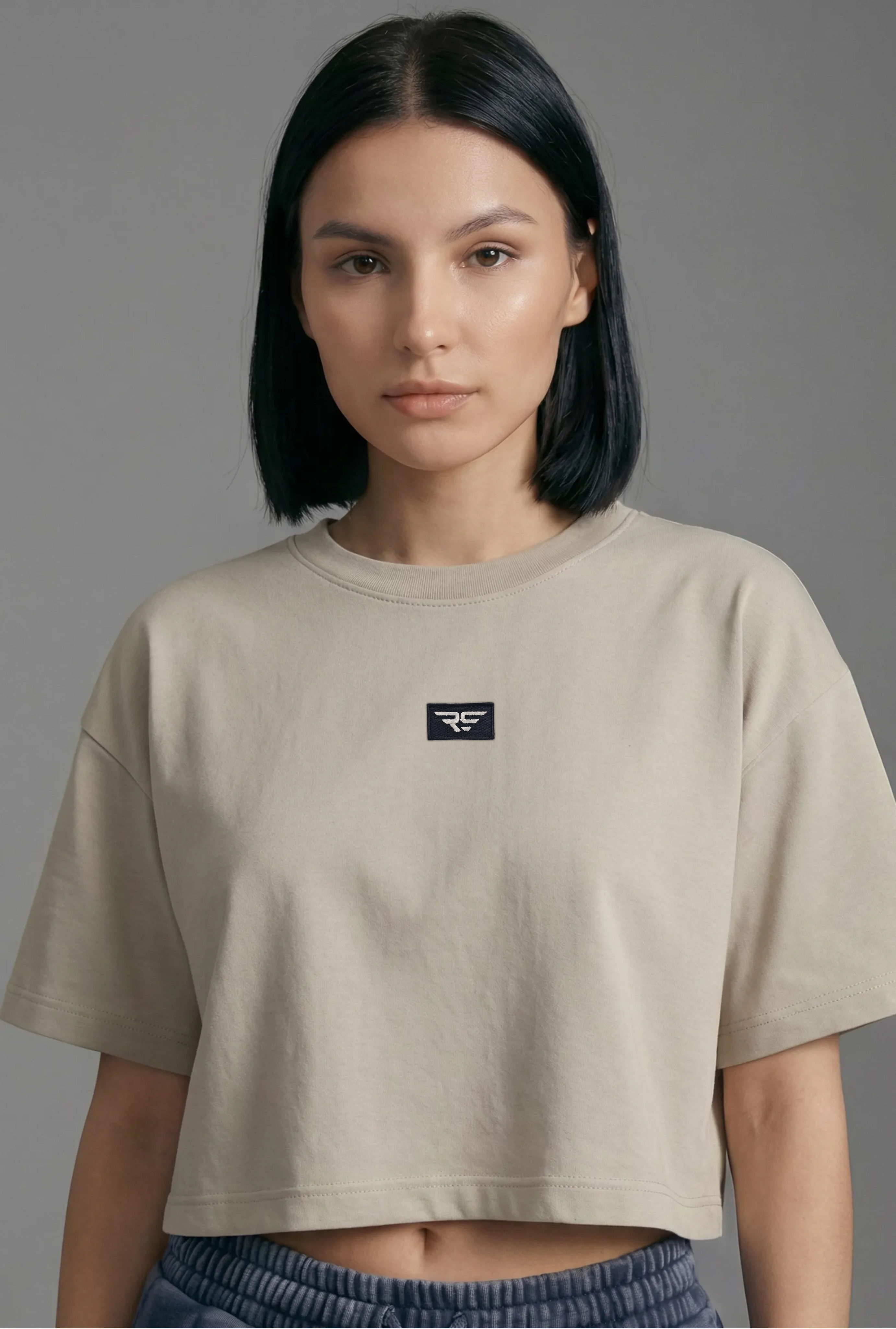 Camiseta Oversize Cropped RS – Mujer